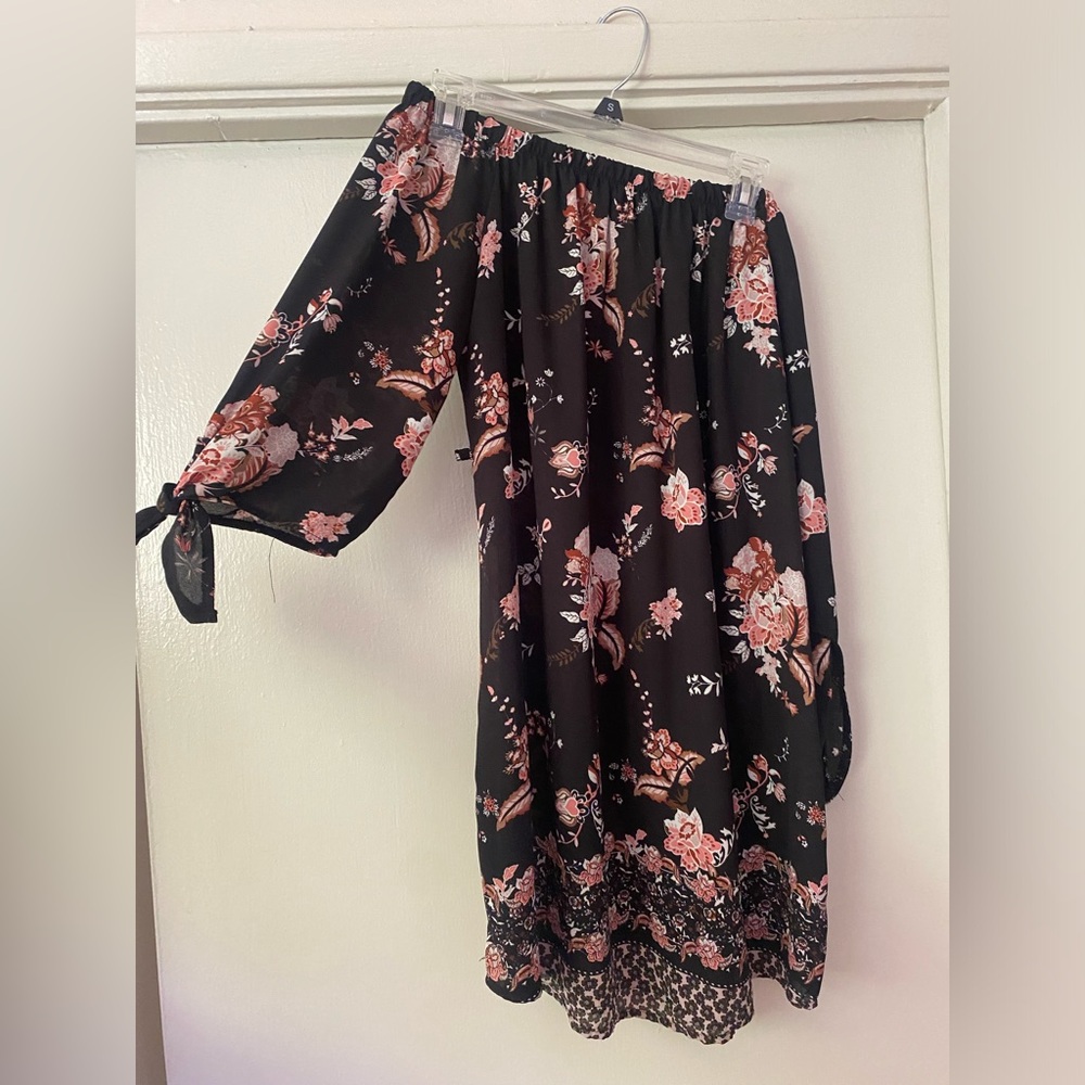 Off shoulder floral dress